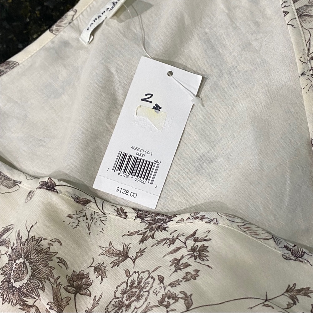 Banana Republic | Floral Tea Dress| Silk Blend Lined | Size 2 | NWT - Picture 9 of 16